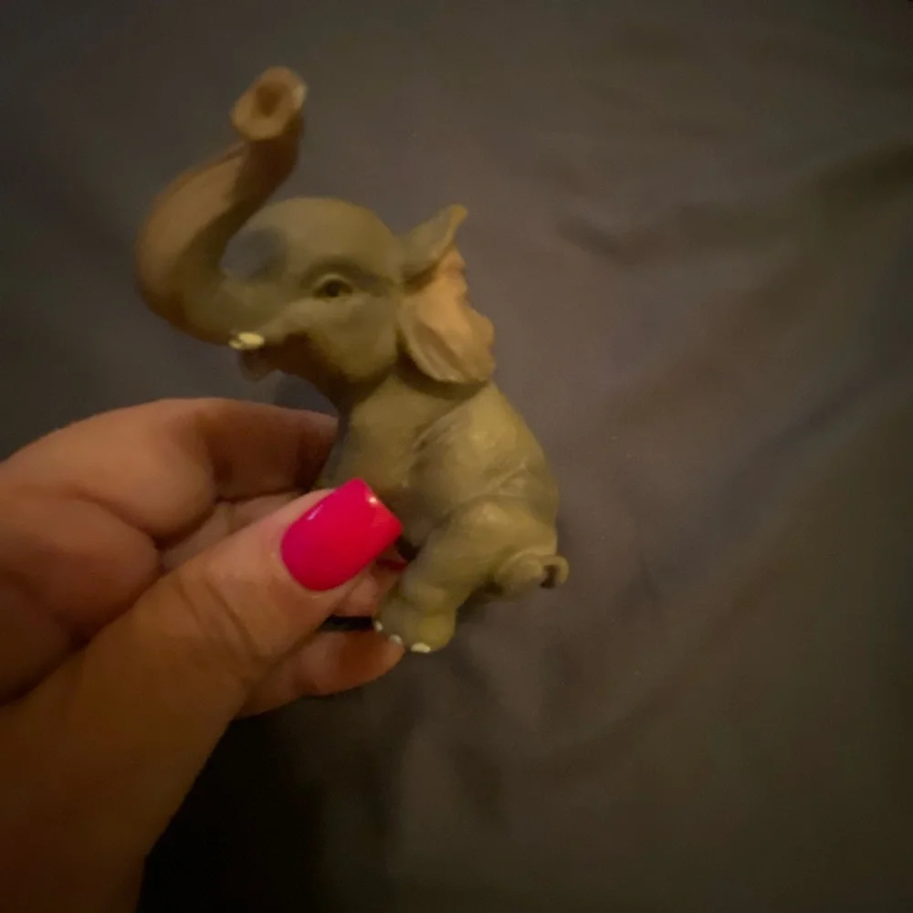 Gray Elephant Figurine for Small Pets